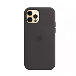 Чохол Silicone Case 1:1 for iPhone 12 | iPhone 12 Pro with MagSafe animation, black