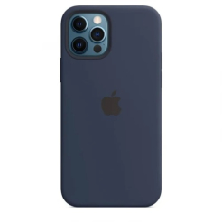 Чохол Silicone Case 1:1 for iPhone 12 | iPhone 12 Pro with MagSafe animation, deep navy