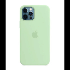 Чохол Silicone Case 1:1 for iPhone 12 | iPhone 12 Pro with MagSafe animation, pistachio