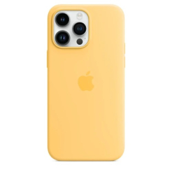 Чохол Silicone Case 1:1 for iPhone 14 with MagSafe animation, sunglow
