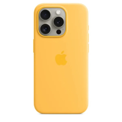 Чохол Silicone Case 1:1 for iPhone 15 Pro with MagSafe animation, sunshine