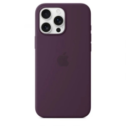 Чохол Silicone Case 1:1 for iPhone 16 Pro with MagSafe animation, plum (з кнопкою камери)