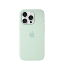 Чохол Silicone Case 1:1 for iPhone 16 Pro with MagSafe animation, aquamarine (з кнопкою камери)