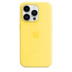 Чохол Silicone Case 1:1 for iPhone 14 Pro Max with MagSafe animation, canary yellow