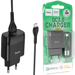 МЗП 1Port Hoco C72Q Glorious USB QC3.0 USB to Micro black