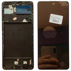 Дисплей Samsung A715 Galaxy A71 2020 black, з рамкою, INCELL