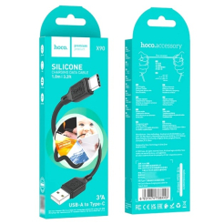 Кабель Hoco X90 Silicone USB to Type-C 1m (black)