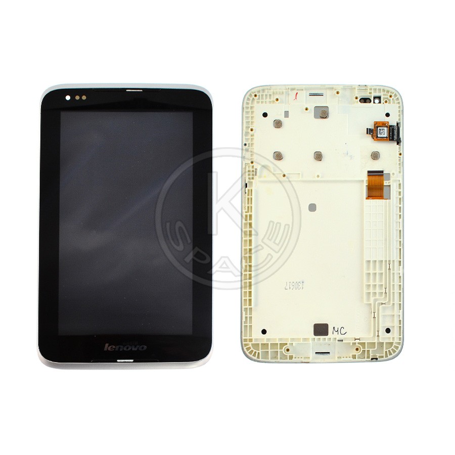 Дисплей (Lcd) Lenovo Tab A1000 complete with frame silver Original
