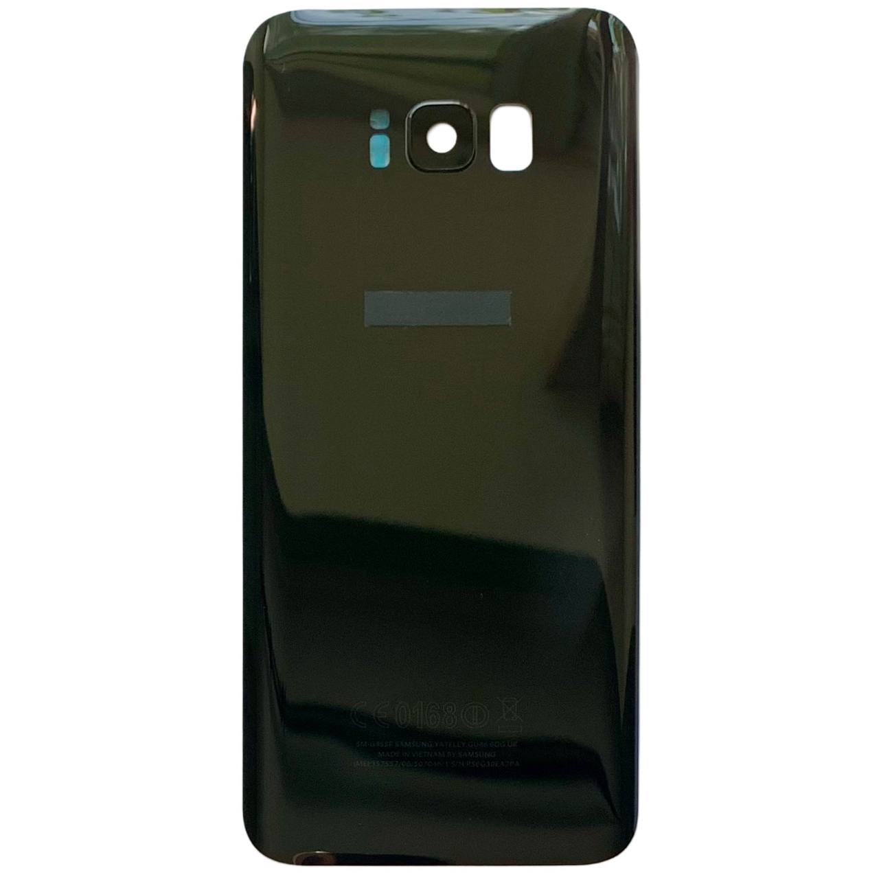 Задня кришка Samsung G955 Galaxy S8 Plus black (зі склом камери)