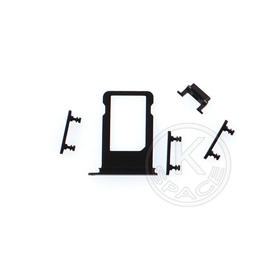Тримач SIM-карти Nano iPhone 7 black + кнопки