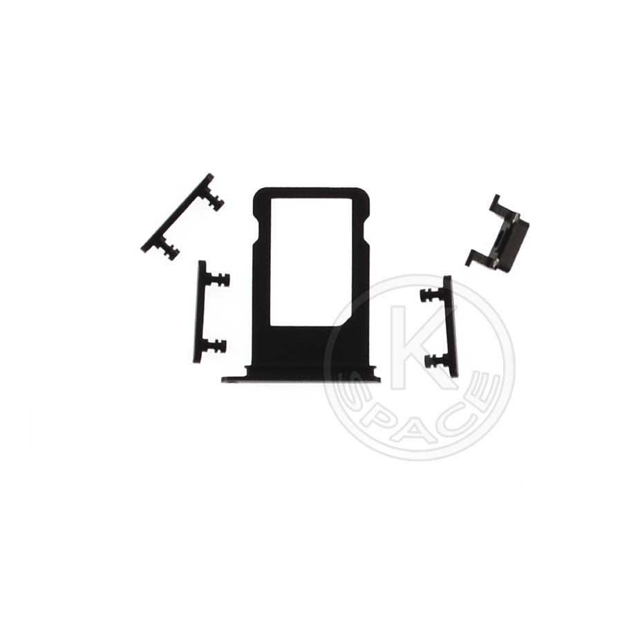 Держатель SIM-карты Nano iPhone 7 Plus black + кнопки