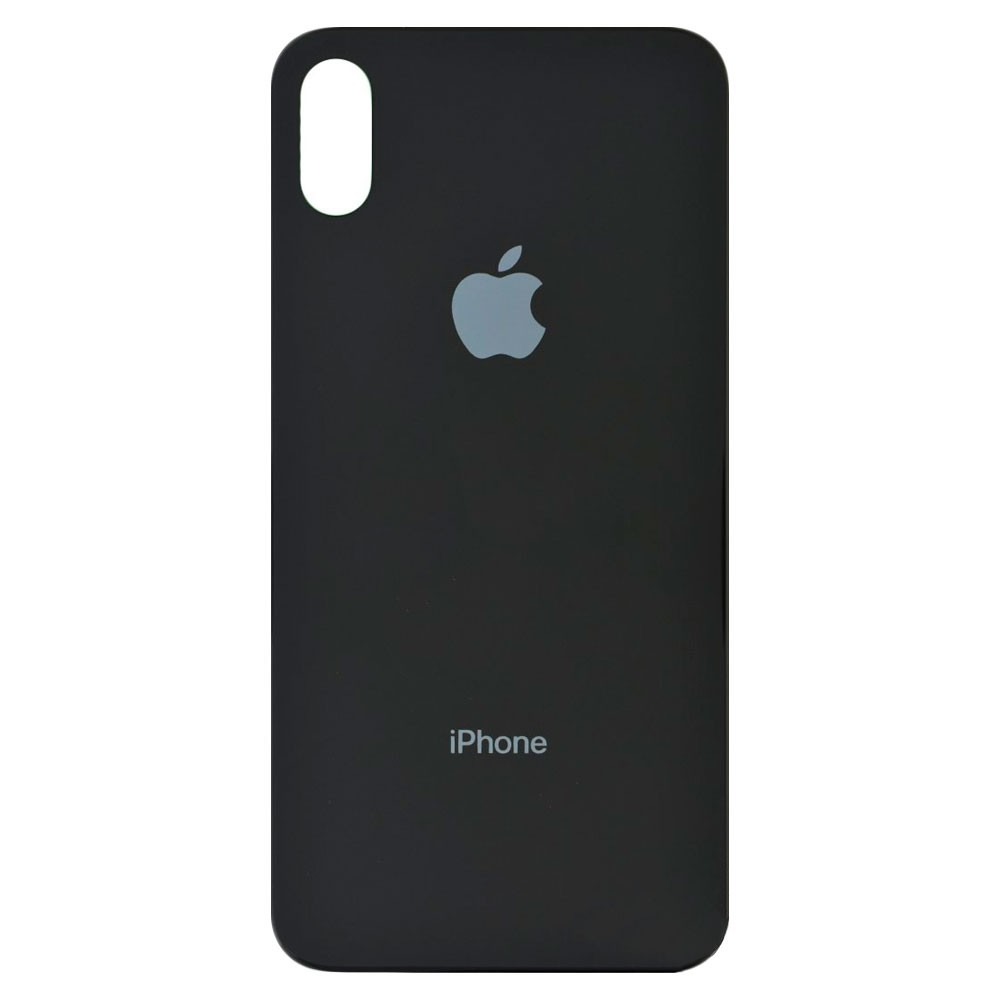 Задня кришка корпуса iPhone X black, великий виріз під камеру