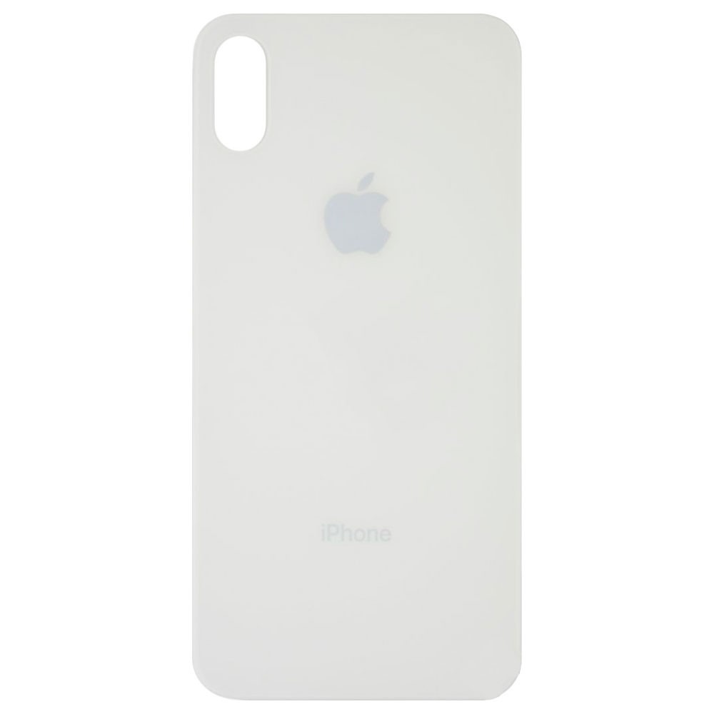 Задня кришка корпуса iPhone X white, великий виріз під камеру