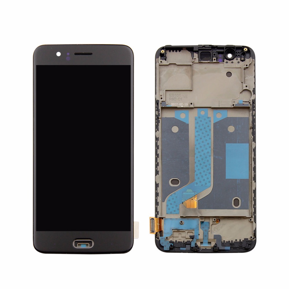 Дисплей OnePlus 5 black, с рамкой, TFT