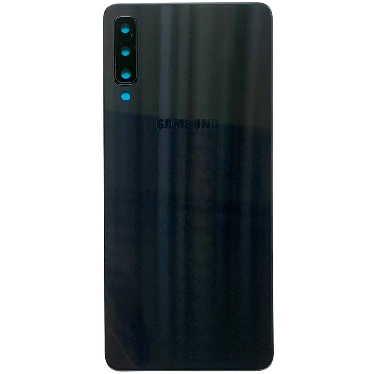 Задня кришка Samsung A750 Galaxy A7 2018 black (зі склом камери)