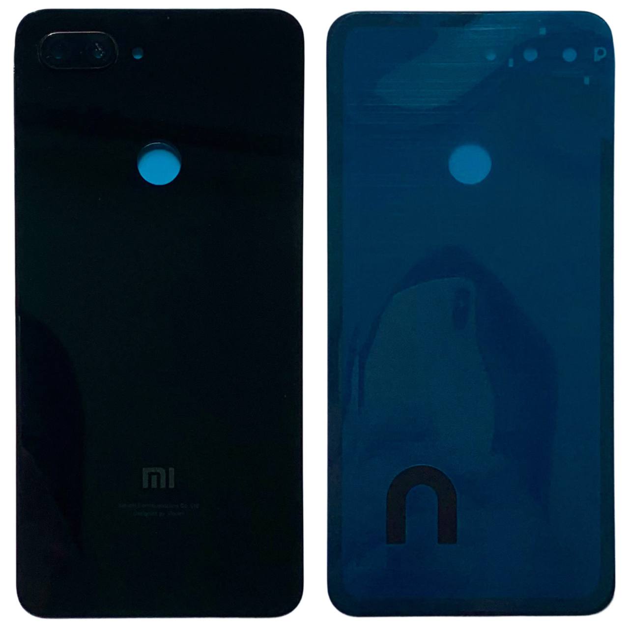 Задня кришка Xiaomi Mi8 Lite black (зі склом камери)