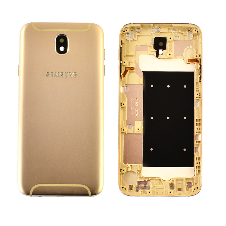 Задня кришка Samsung J730 Galaxy J7 2017 gold (зі склом камери)