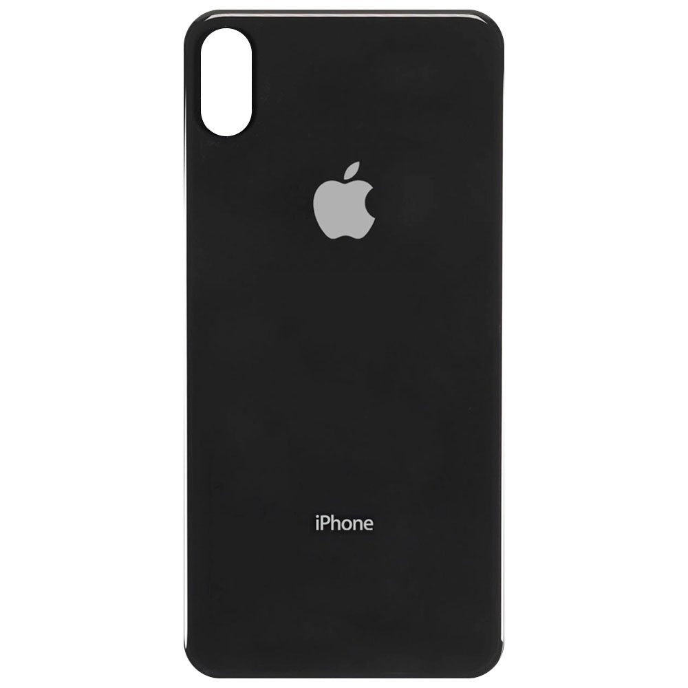 Задня кришка корпуса iPhone Xs Max black, великий виріз під камеру