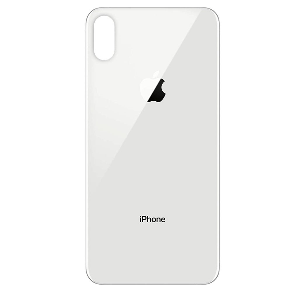 Задня кришка корпуса iPhone Xs Max white, великий виріз під камеру