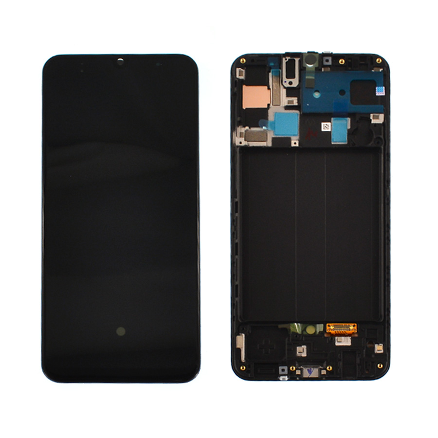 Дисплей Samsung A505 Galaxy A50 2019 black, з рамкою, Service Pack Original