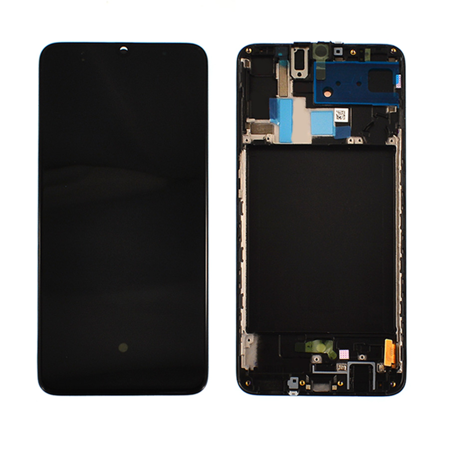 Дисплей Samsung A705 Galaxy A70 2019 black, з рамкою, Service Pack Original