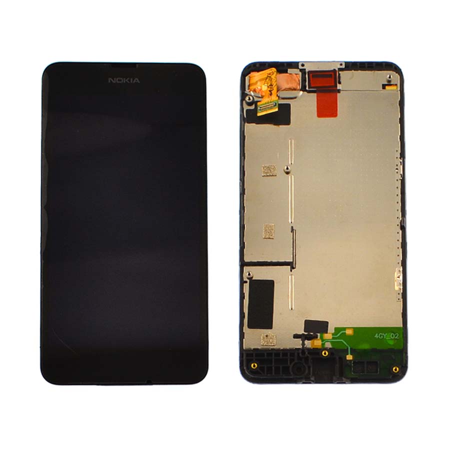 Дисплей Nokia 630 black, з рамкою, High Quiality