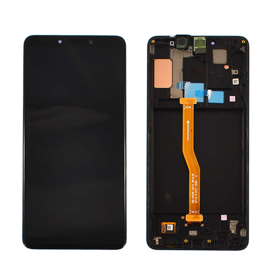 Дисплей Samsung A920 Galaxy A9 black, з рамкою, Service Pack Original