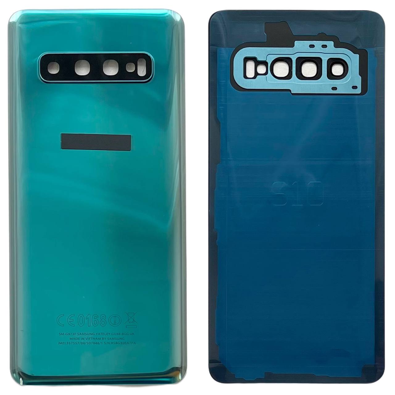 Задня кришка Samsung G973 Galaxy S10 green (зі склом камери)