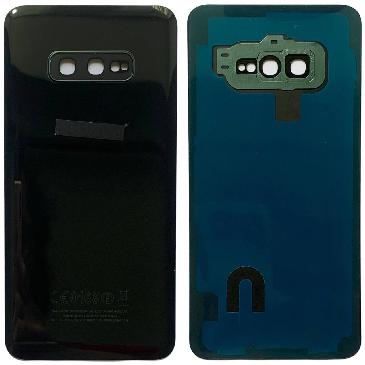 Задня кришка Samsung G970 Galaxy S10e black (зі склом камери)