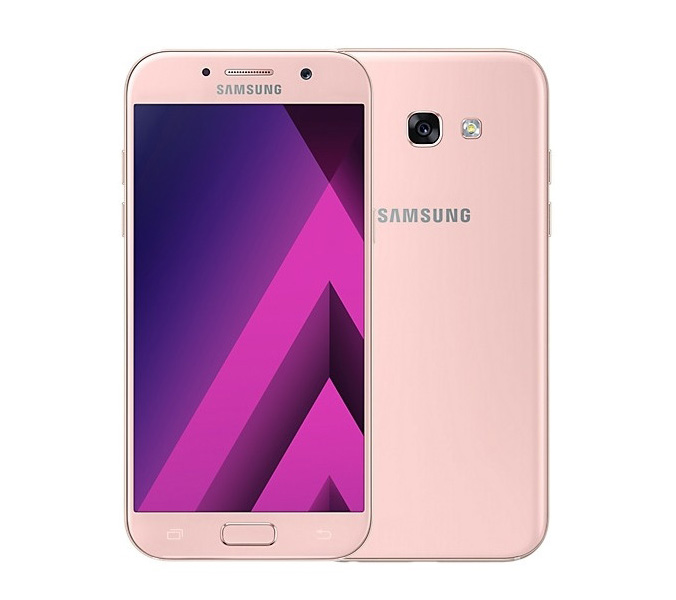Задня кришка Samsung A320 Galaxy A3 2017 pink (зі склом камери)