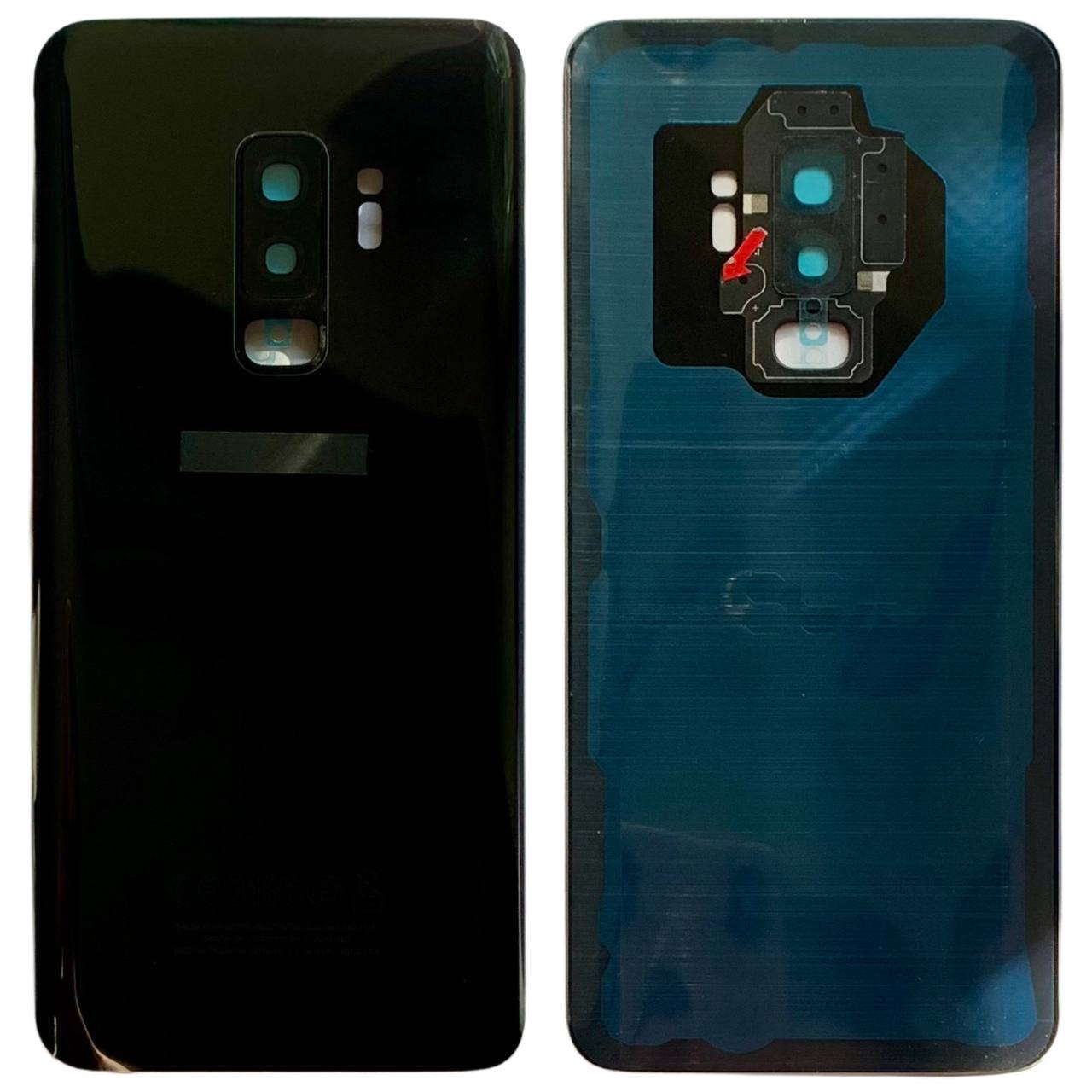 Задня кришка Samsung G965 Galaxy S9 Plus black (зі склом камери)