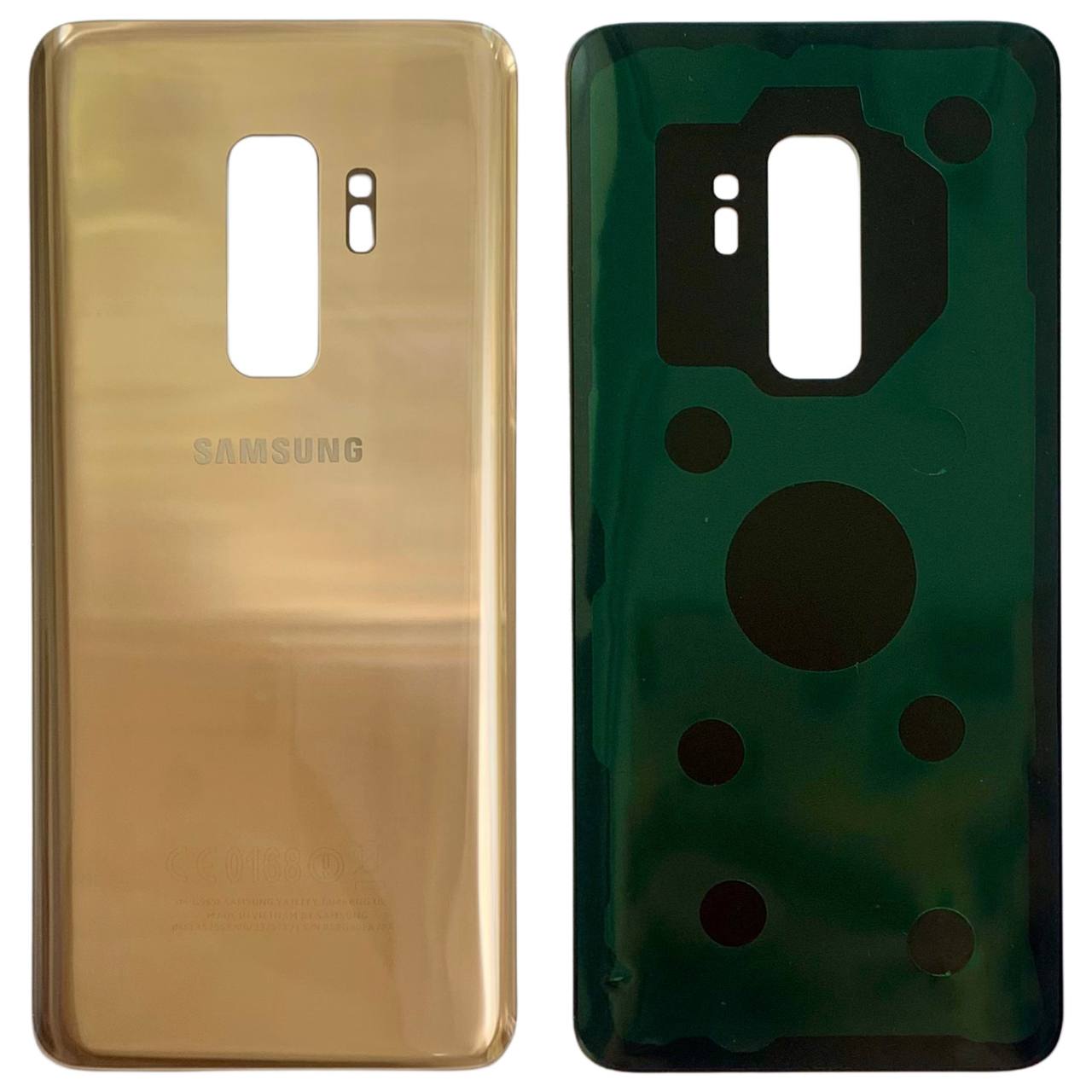 Задня кришка Samsung G965 Galaxy S9 Plus gold (без скла камери)