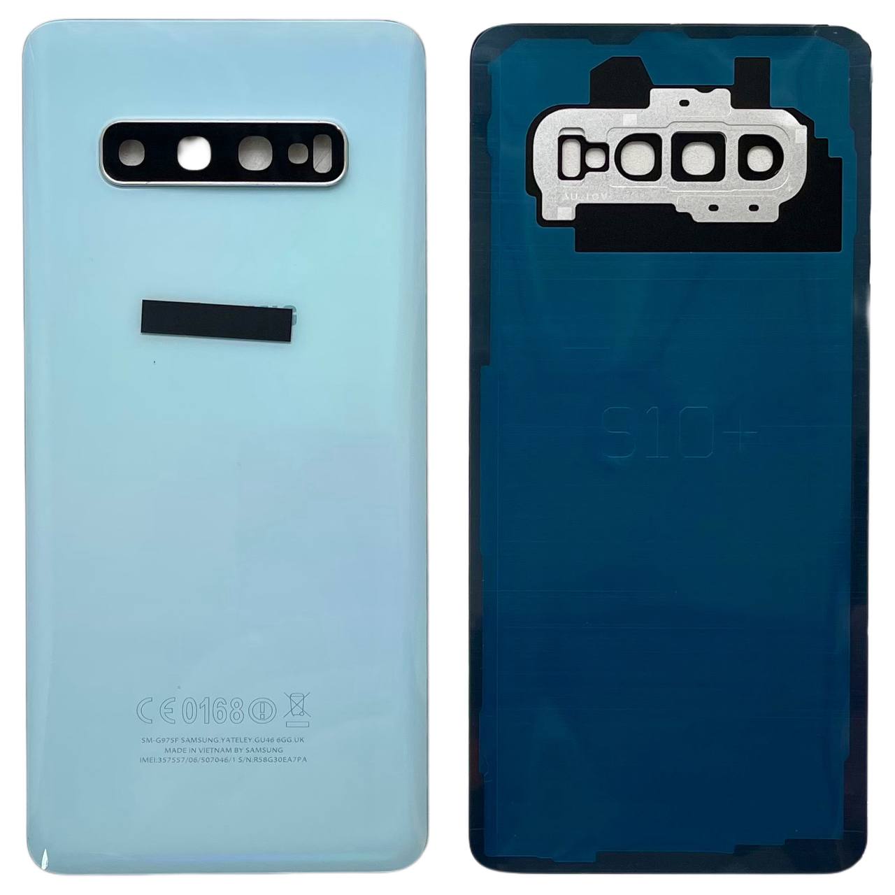Задня кришка Samsung G975 Galaxy S10 Plus white (зі склом камери)