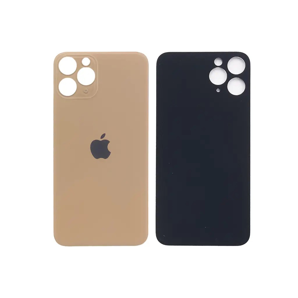 Задня кришка корпуса iPhone 11 Pro gold, великий виріз під камеру, High Quiality (НЕ цільнолита)