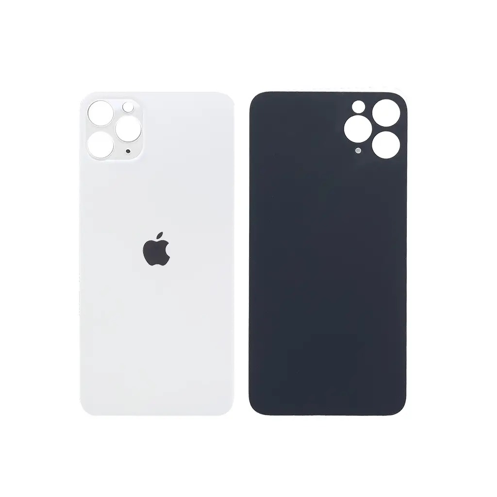Задняя крышка корпуса iPhone 11 Pro Max white, большой вырез под камеру, High Quiality (НЕ цельнолитая)