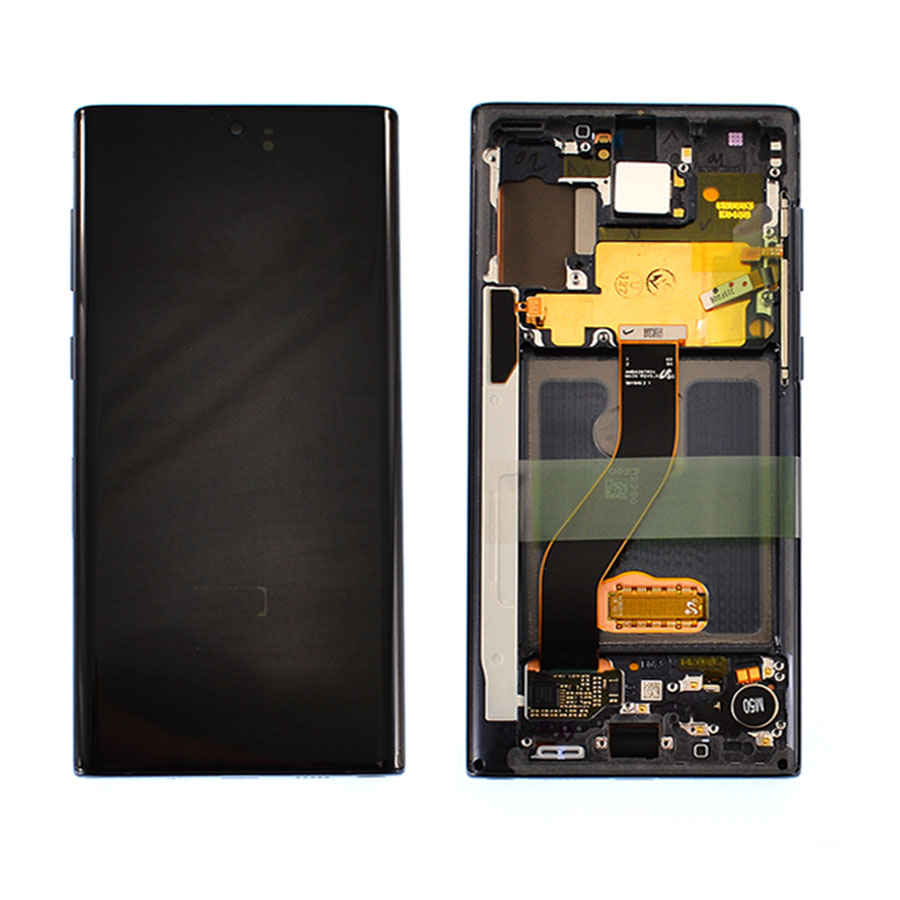 Дисплей Samsung N970 Galaxy Note 10 black, з рамкою, Service Pack Original