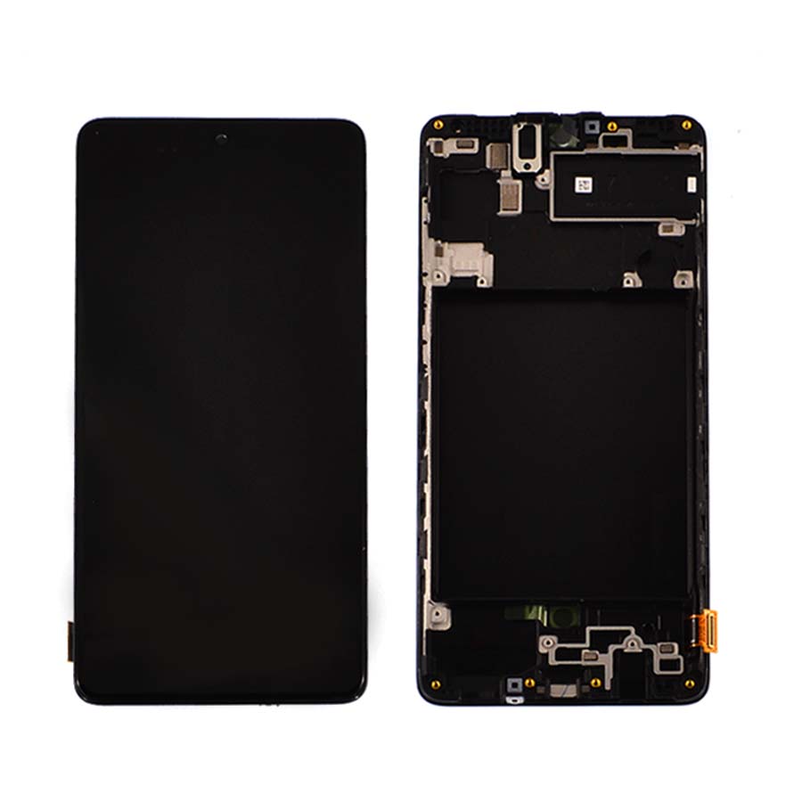 Дисплей Samsung A715 Galaxy A71 2020 black, з рамкою, Service Pack Original