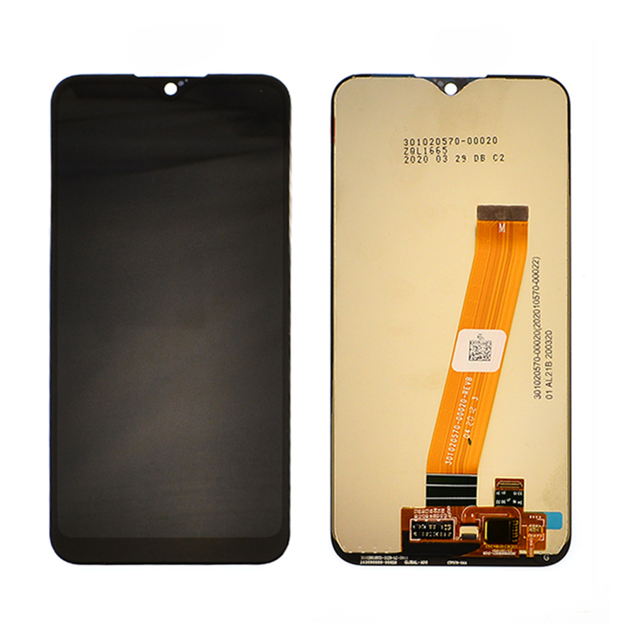 Дисплей Samsung A015 Galaxy A01 (вузький конектор) black, без рамки, Service Pack Original