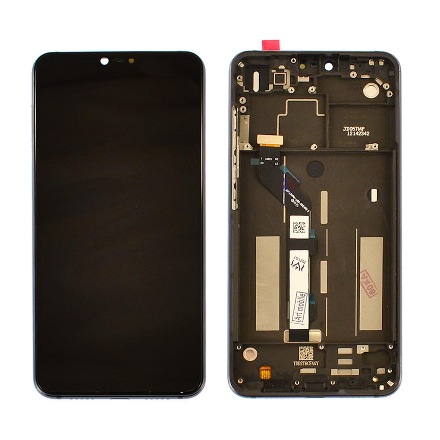 Дисплей Xiaomi Mi 8 Lite black, з рамкою, High Quiality