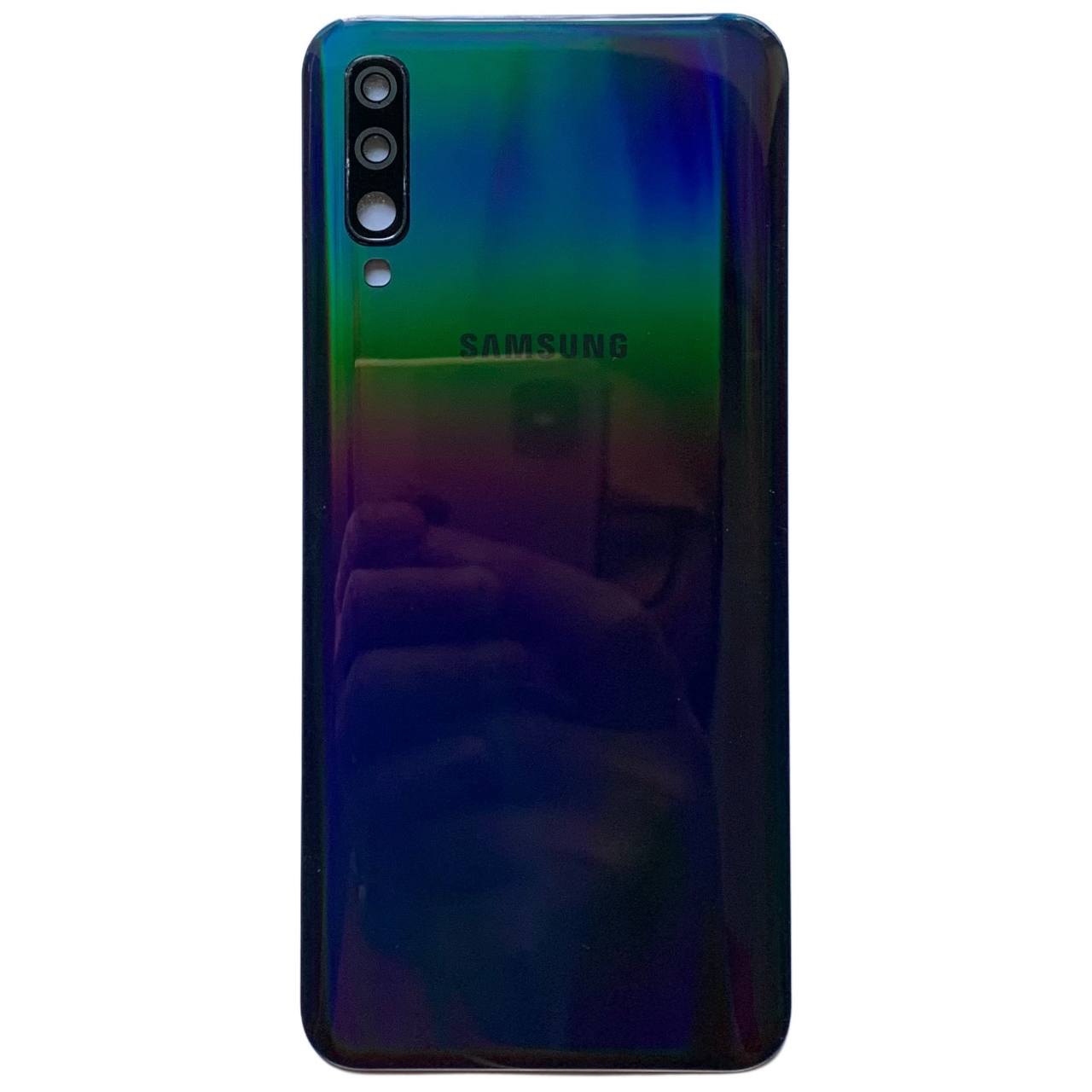 Задня кришка Samsung A505 Galaxy A50 2019 black (зі склом камери)