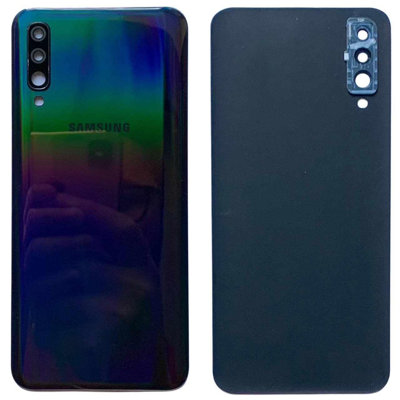 Задня кришка Samsung A505 Galaxy A50 2019 black (зі склом камери)