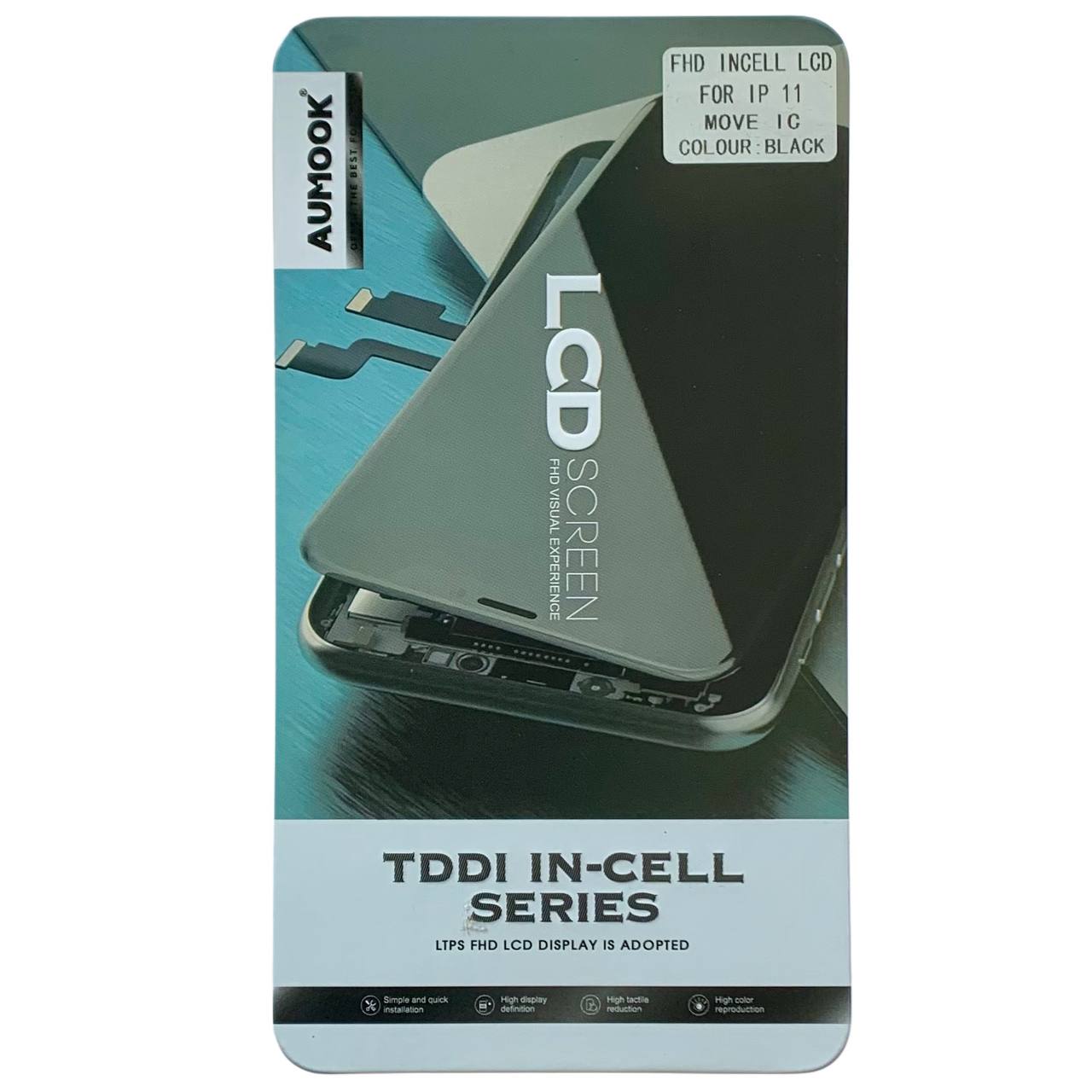 Дисплей iPhone 11 black, с рамкой, AUMOOK FHD INCELL (move IC)