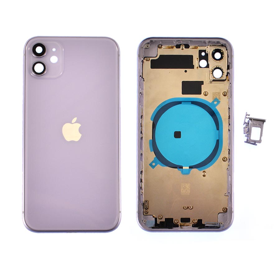 Корпус iPhone 11 purple ver. USA, High Quiality (кришка НЕ цільнолита)