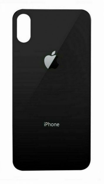 Задня кришка корпуса iPhone Xs black, великий виріз під камеру