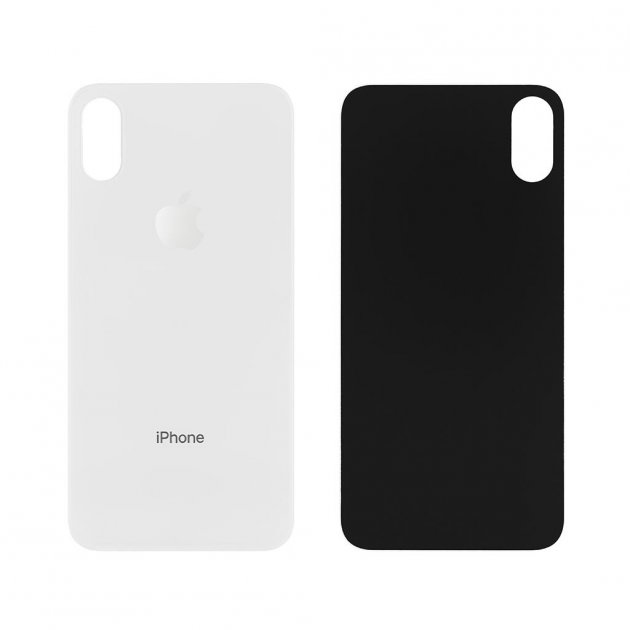 Задня кришка корпуса iPhone Xs white, великий виріз під камеру