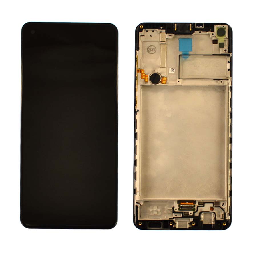 Дисплей Samsung A217 Galaxy A21s 2020 black, з рамкою, Service Pack Original