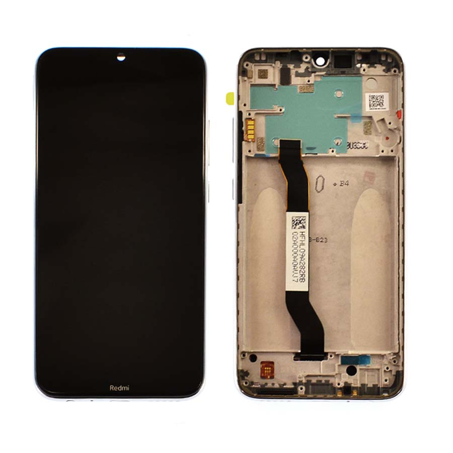 Дисплей Xiaomi Redmi Note 8 | Redmi Note 8 2021 black, з срібною рамкою, Service Original