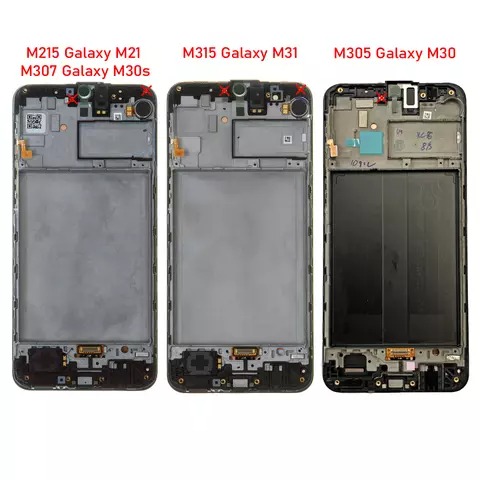 Дисплей Samsung M305 Galaxy M30 2019 black, з рамкою, OLED 