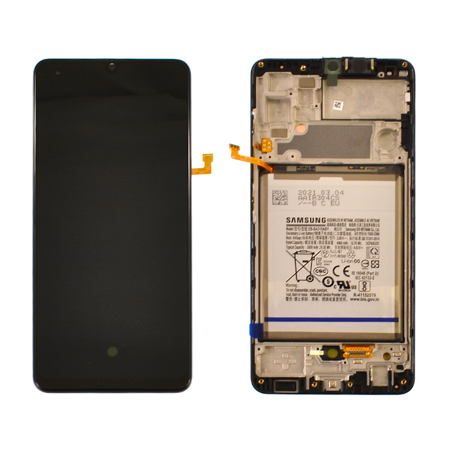 Дисплей Samsung A325 Galaxy A32 2021 black, з рамкою, Service Pack Original