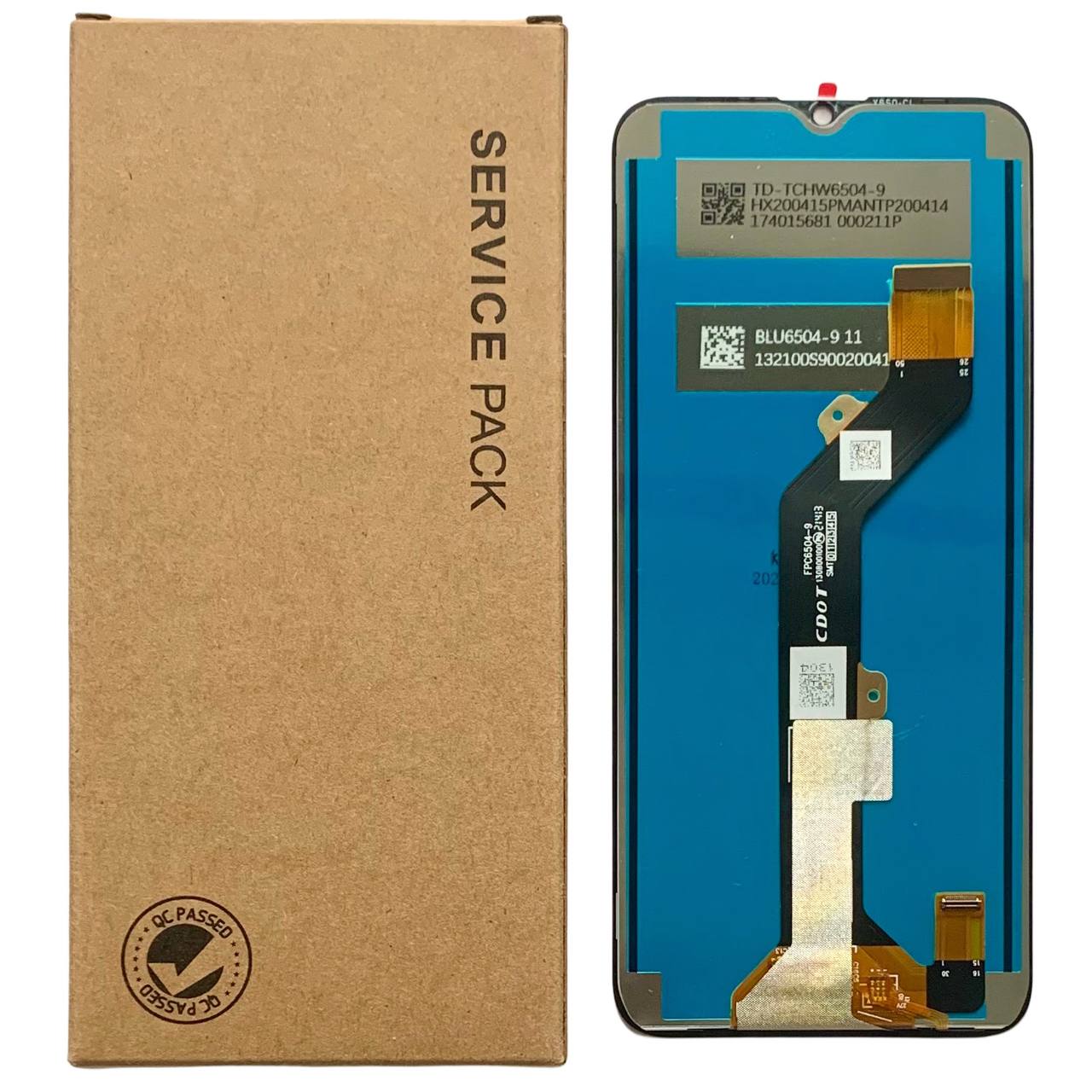 Дисплей Tecno Spark 6 Go black, без рамки, Service Pack Original